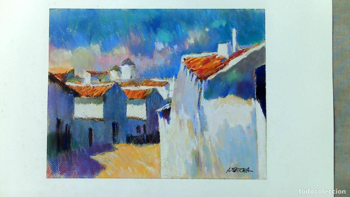 Arte: Carles A Eugenia - Casas de tejado rojo - Pastel