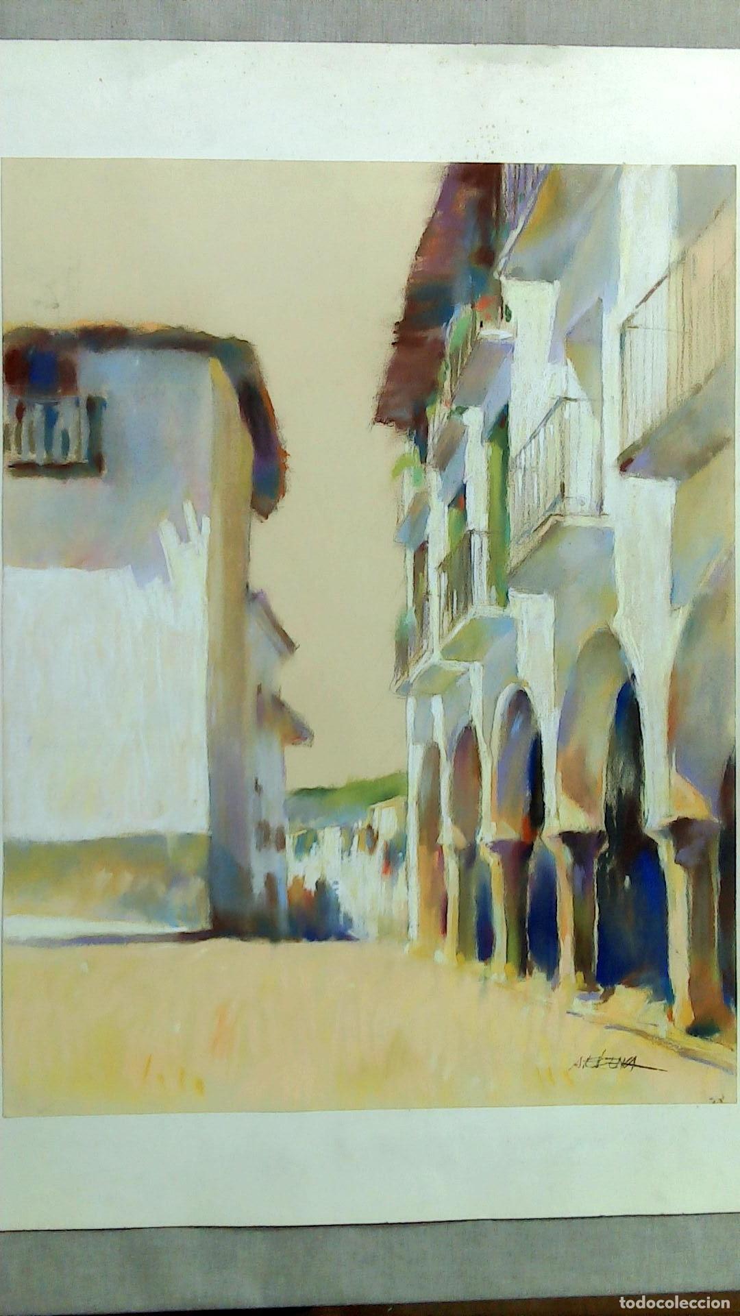 Arte: Carles A Eugenia - Arquitectura mediterr&aacute;nea - 60x50 - Pastel