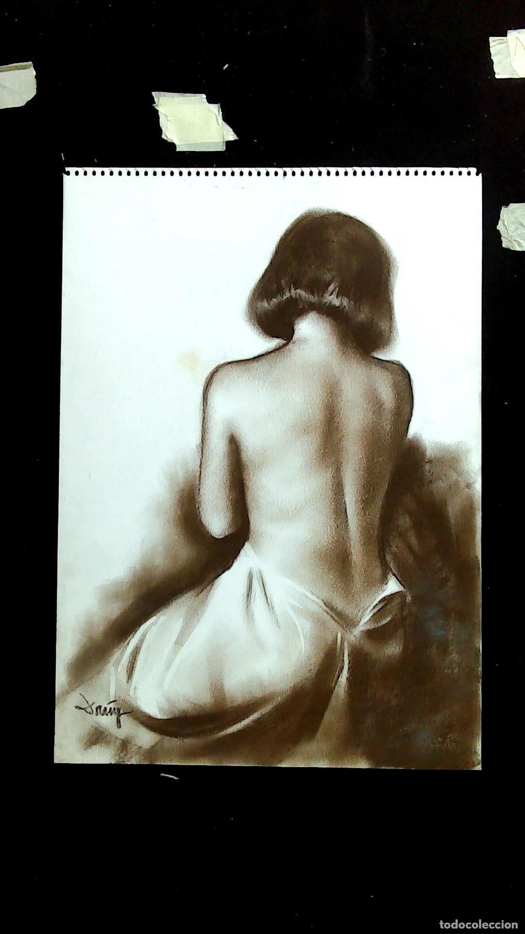 Arte: Domingo &Aacute;lvarez G&oacute;mez - Espaldas femeninas - 45x32 - Pastel