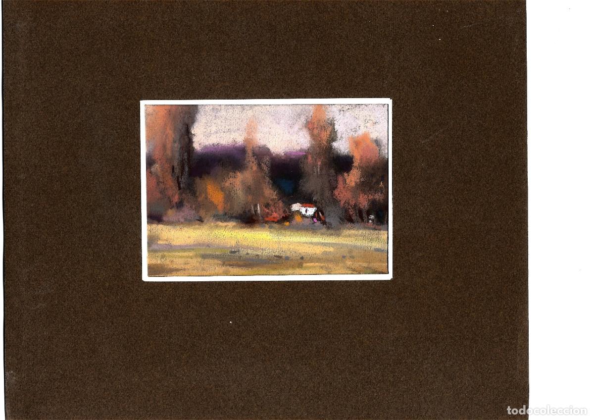 Arte: Josep Mas - Casa en el bosque - 18x13 - Pastel