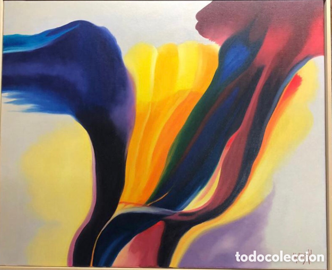 Arte: Oleo/lienzo arte moderno medidas 73x60