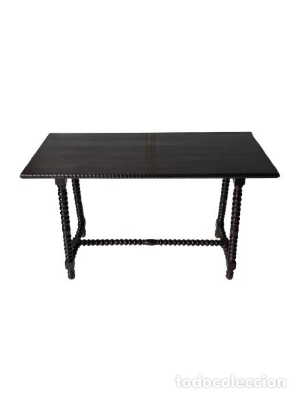Arte: Mesa para Bargue&ntilde;o - Patas de Lenteja - Madera Ebonizada - S.XIX