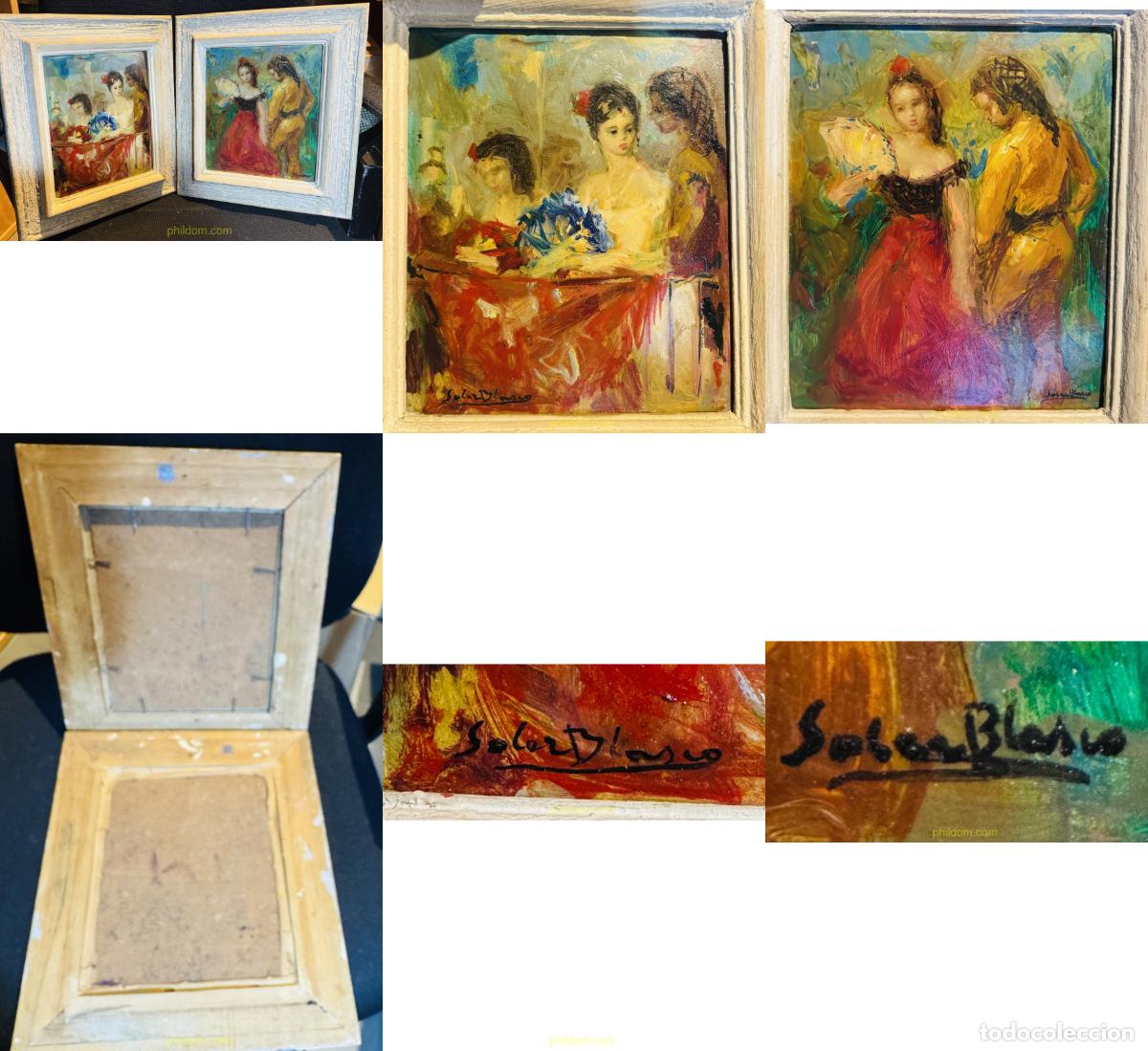 Arte: PAREJA DE OLEOS SOBRE TABLEX. JUAN BAUTISTA SOLER BLASCO 22 x 18 cm