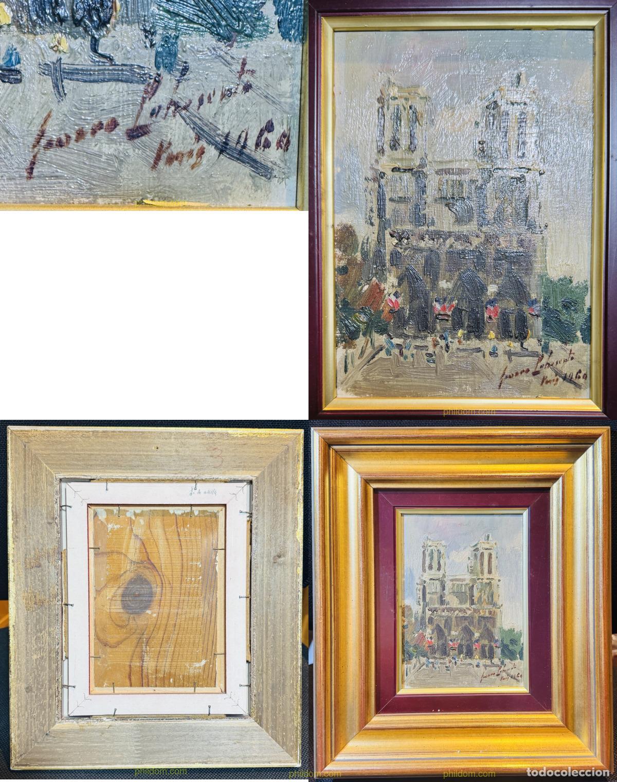 Arte: GENARO LAHUERTA LOPEZ. Valencia 1905-1985 Notre-dame. OLEO sobre tabla.