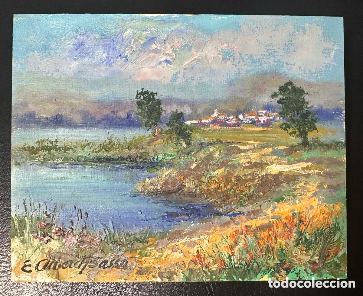 Arte: Oleo paisaje Alberch Basso