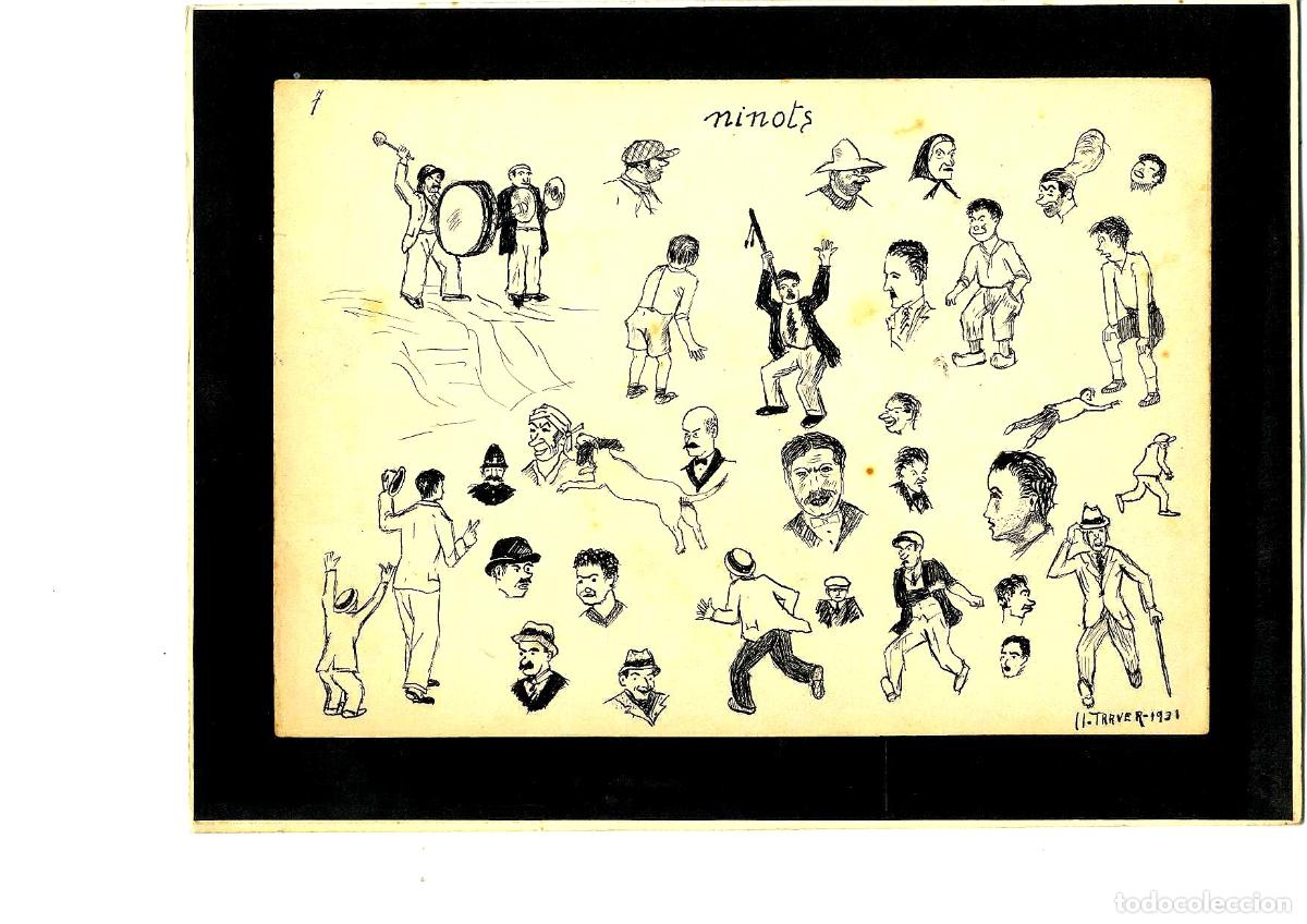 Arte: Ulises Traver Tormo - Estudio de personajes diversos - 27x22 - Dibujo