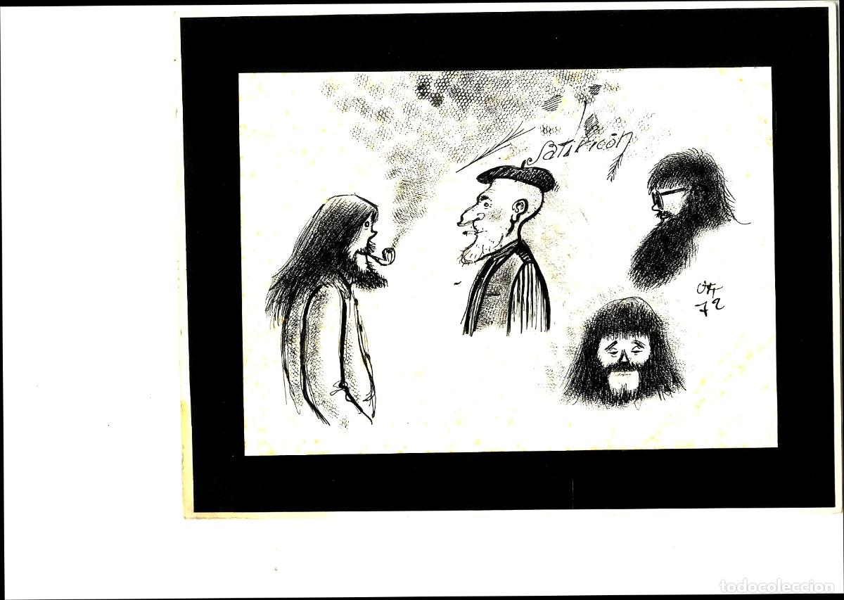 Arte: Ulises Traver Tormo - Cuatro rostros masculinos - 27x22 - Dibujo