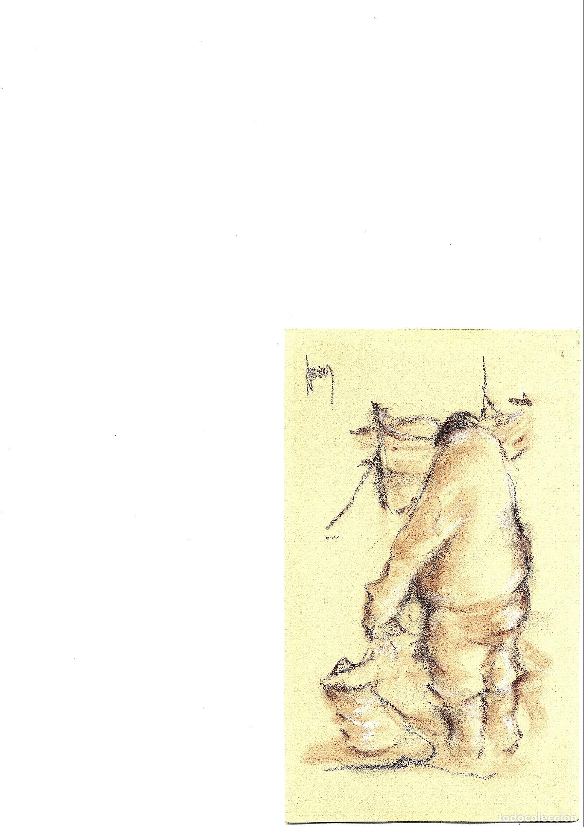 Arte: Mateu - Figura sentada desnuda - 22x15 - Dibujo