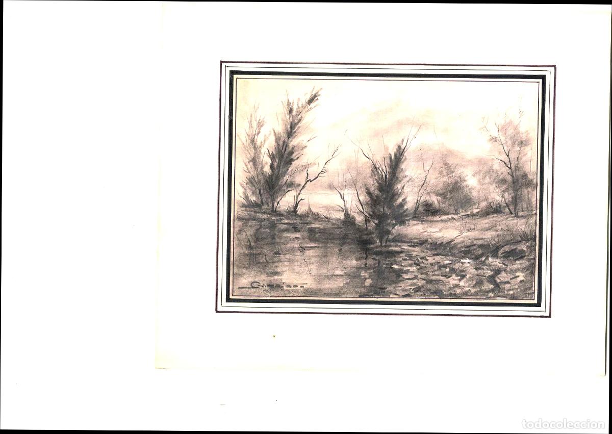 Arte: Garrido - R&iacute;o en Oto&ntilde;o - 27x22 - Dibujo