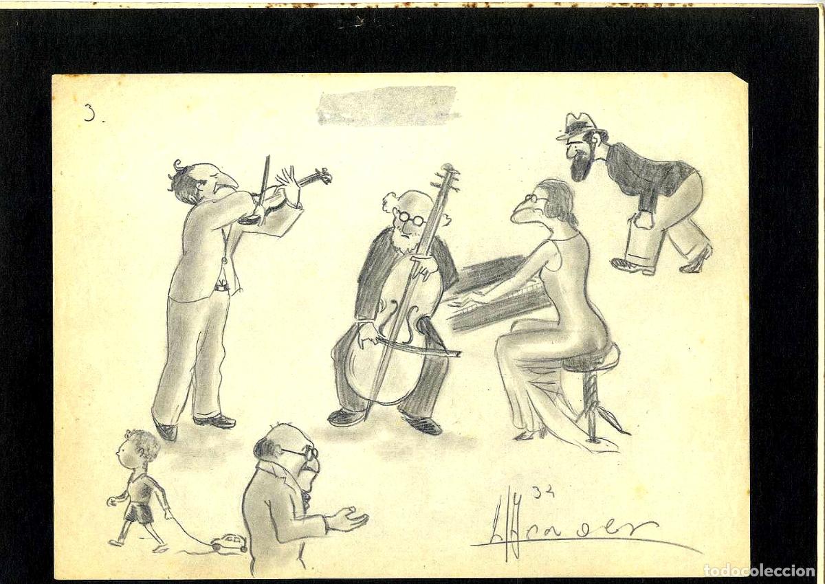 Arte: Ulises Traver - M&uacute;sicos en Improvisaci&oacute;n - 22x15 - Dibujo