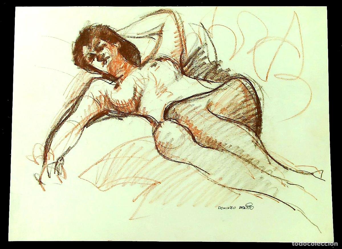 Arte: Domingo Benito - Mujer descansando desnuda - 40x30 - Dibujo