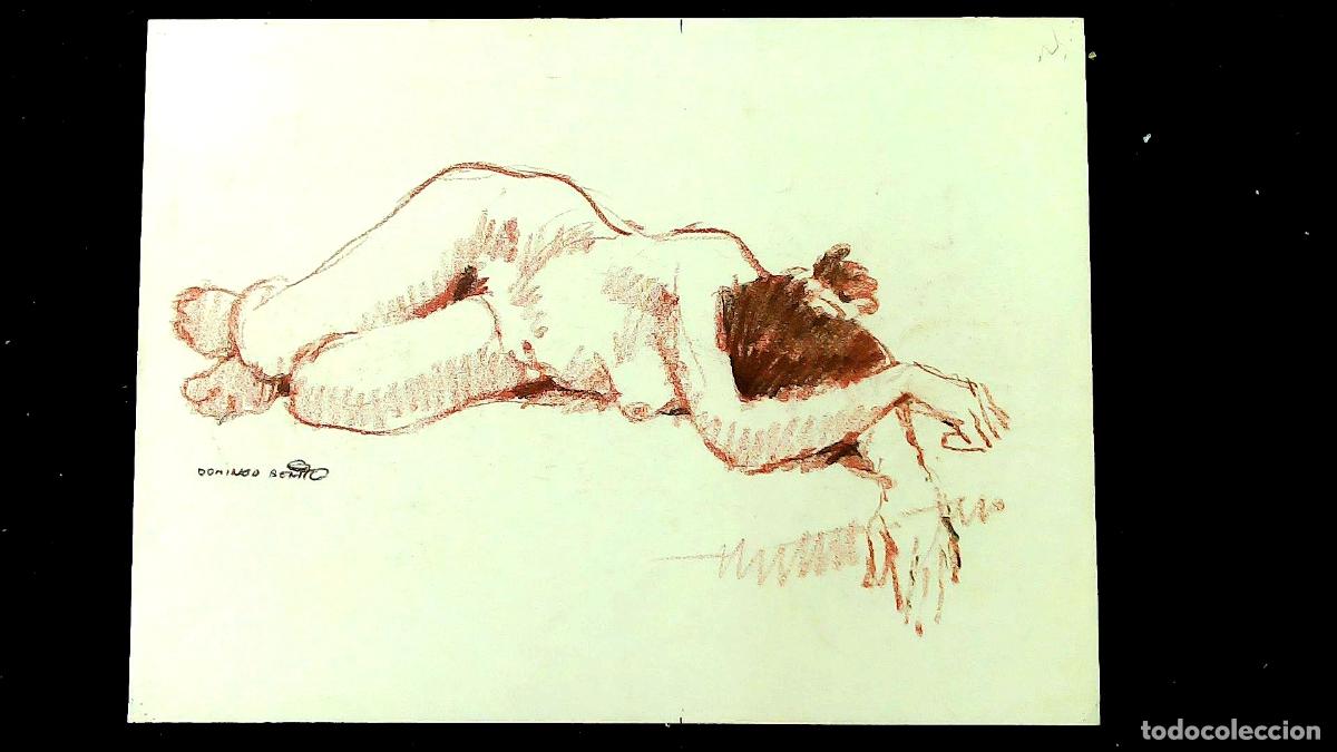 Kunst: Domingo Benito - Mujer acostada desnuda - 40x30 - Dibujo