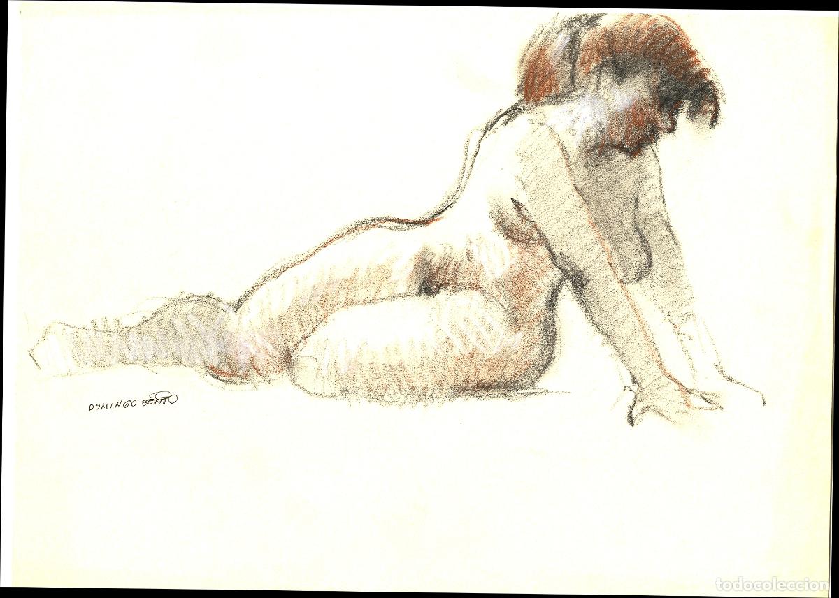 Art: Domingo Benito - Mujer desnuda acostada - 40x30 - Dibujo