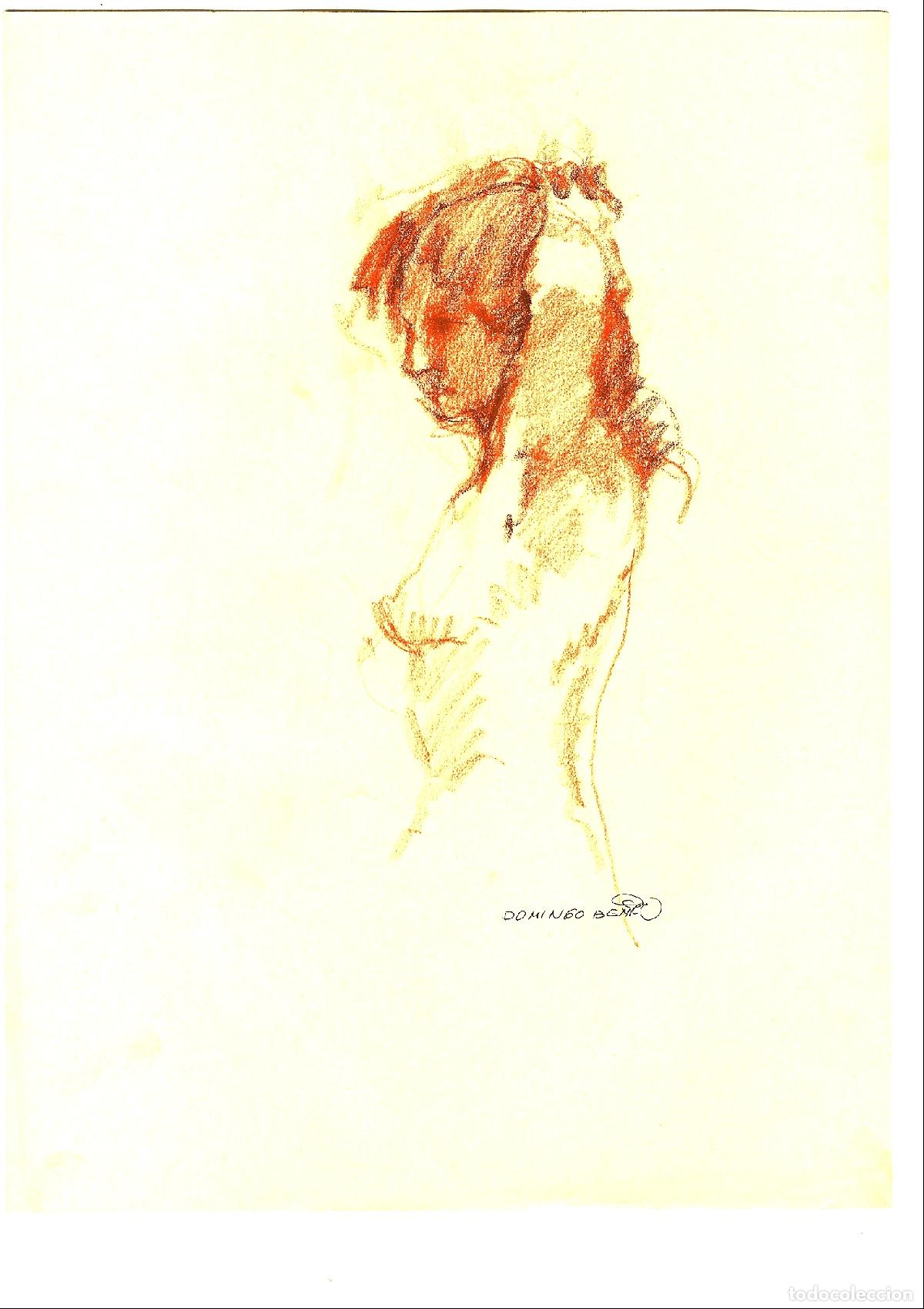 Art: Domingo Benito - Figura femenina en escorzo - 40x30 - Dibujo