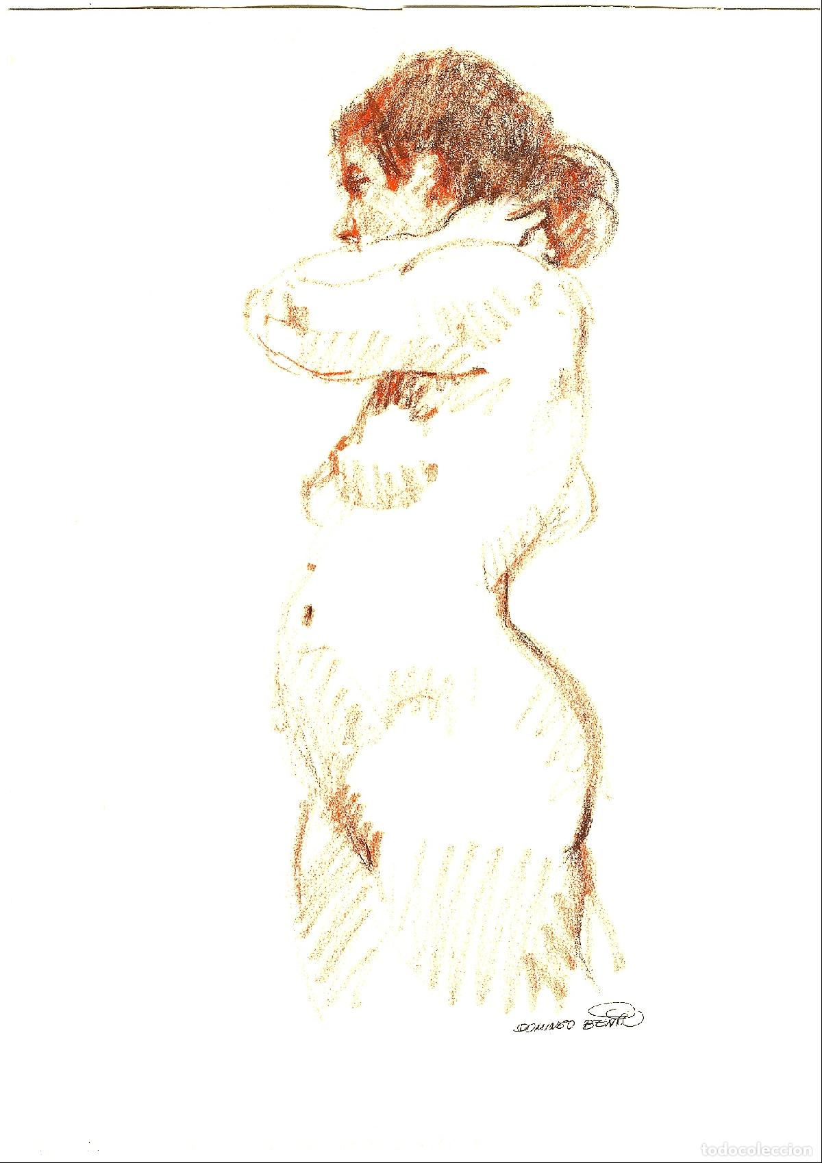 Art: Domingo Benito - Figura femenina desnuda - 40x30 - Dibujo