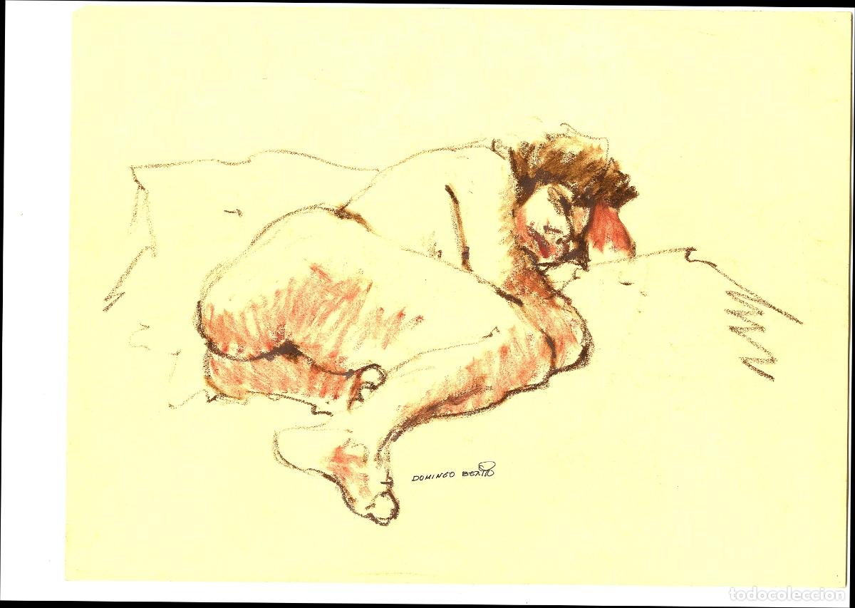 Art: Domingo Benito - Figura femenina reclinada - 40x30 - Dibujo