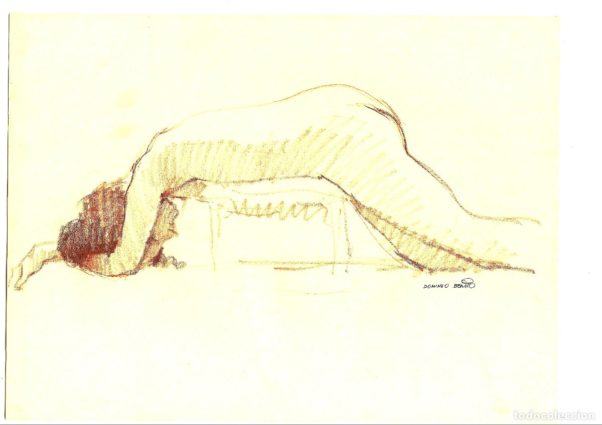 Art: Domingo Benito - Figura en Posici&oacute;n de Yoga - 40x30 - Dibujo