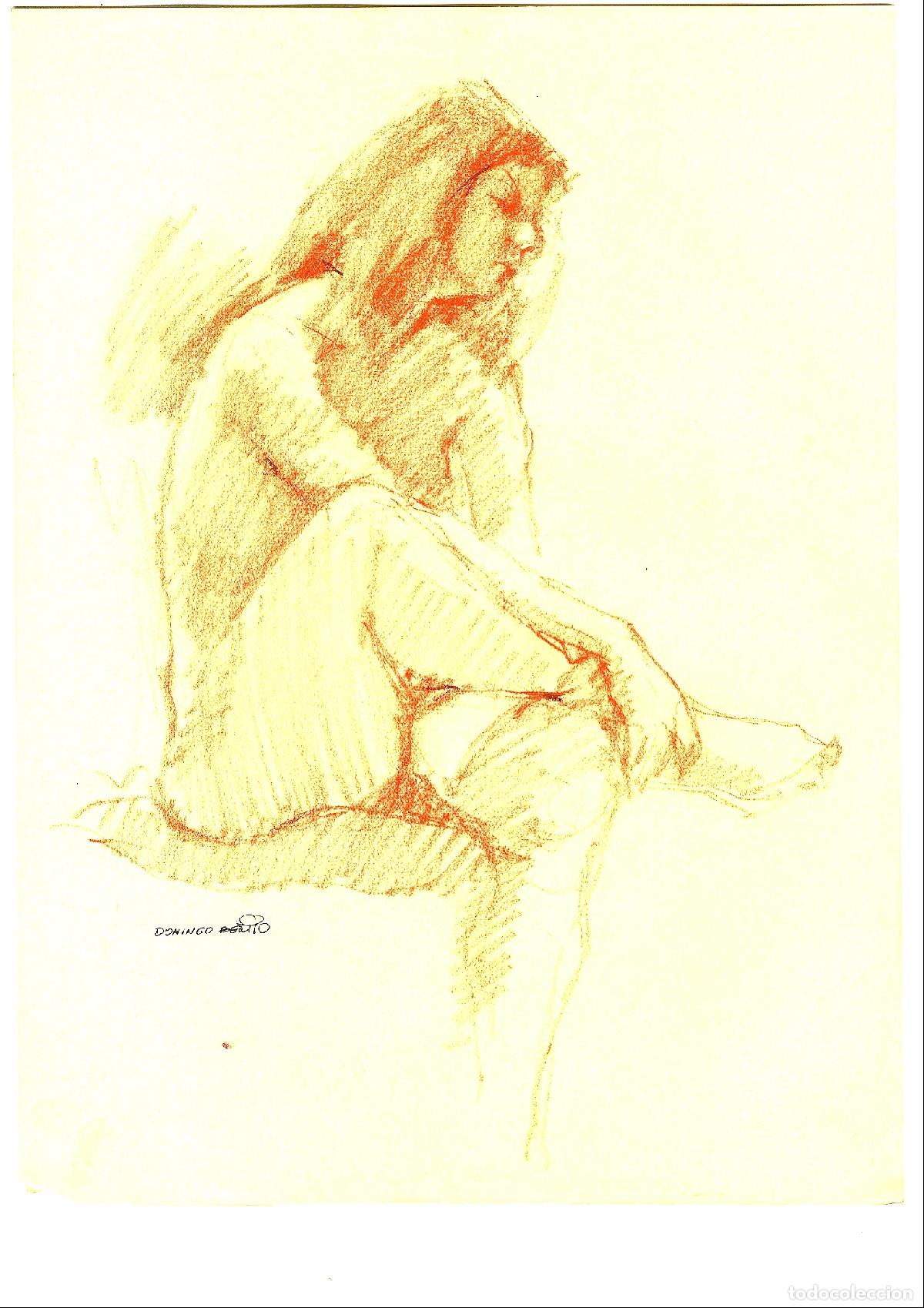 Art: Domingo Benito - Figura sentada desnuda - 40x30 - Dibujo