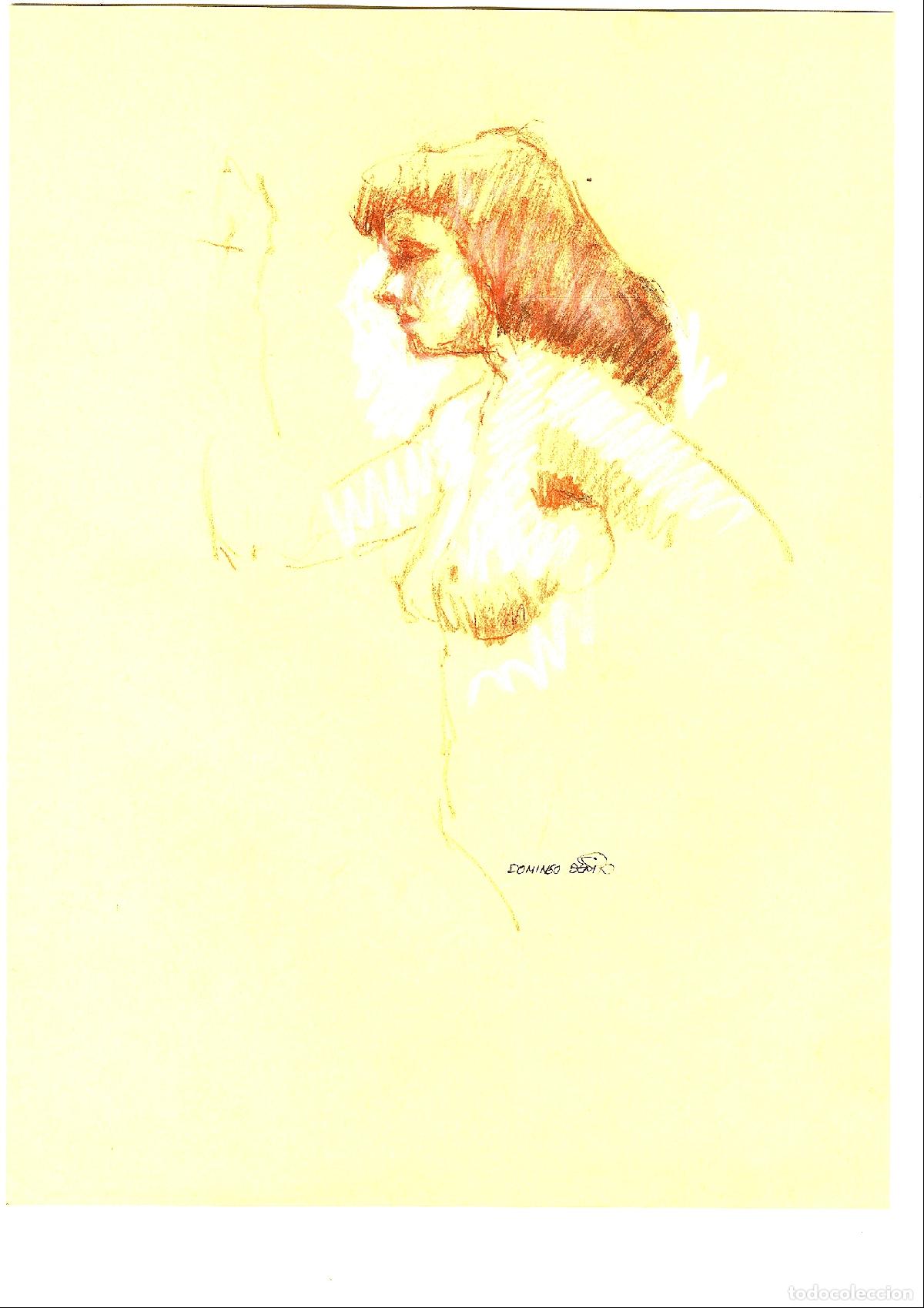 Art: Domingo Benito - Mujer con cabello rojizo - 40x30 - Dibujo