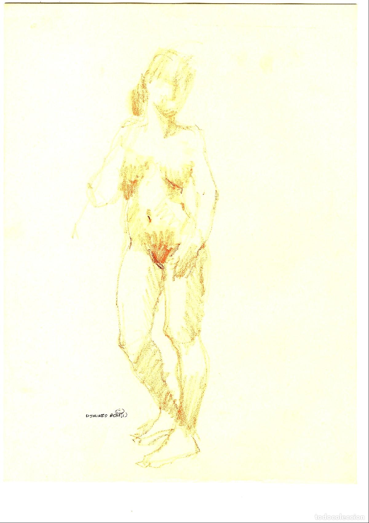Arte: Domingo Benito - Figura femenina desnuda - 40x30 - Dibujo