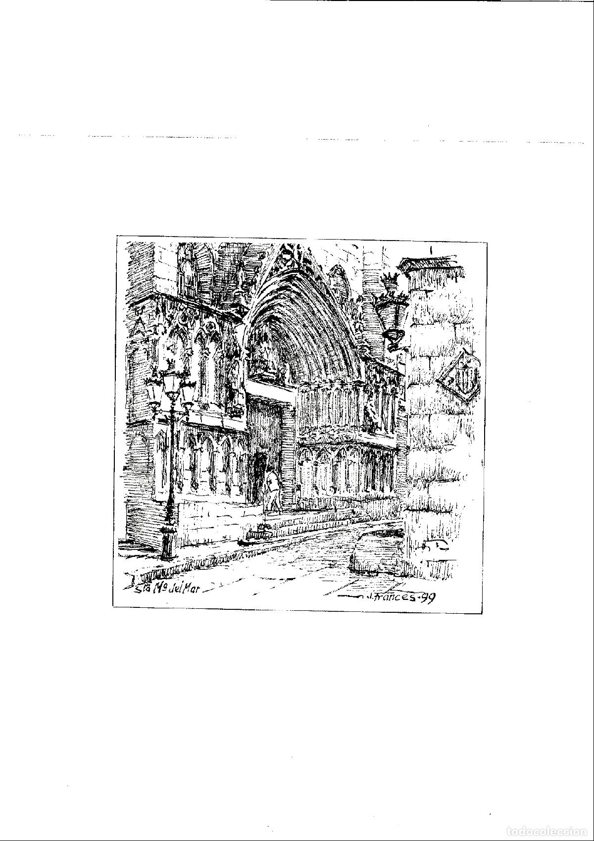 Arte: J Franc&eacute;s - Arco g&oacute;tico urbano - 24x18 - Dibujo