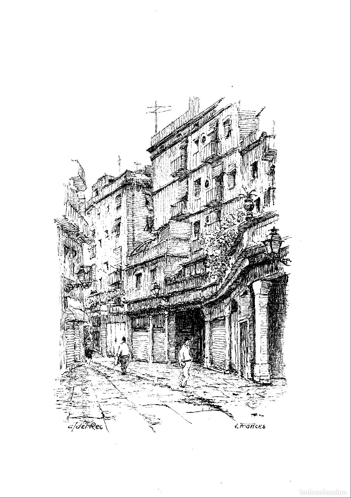 Arte: J Franc&eacute;s - Callejuela urbana - 24x18 - Dibujo