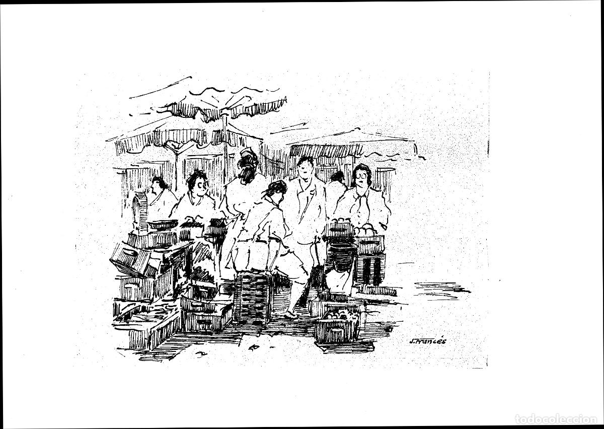 Kunst: J Franc&eacute;s - Trabajo en la fabrica - 24x18 - Dibujo