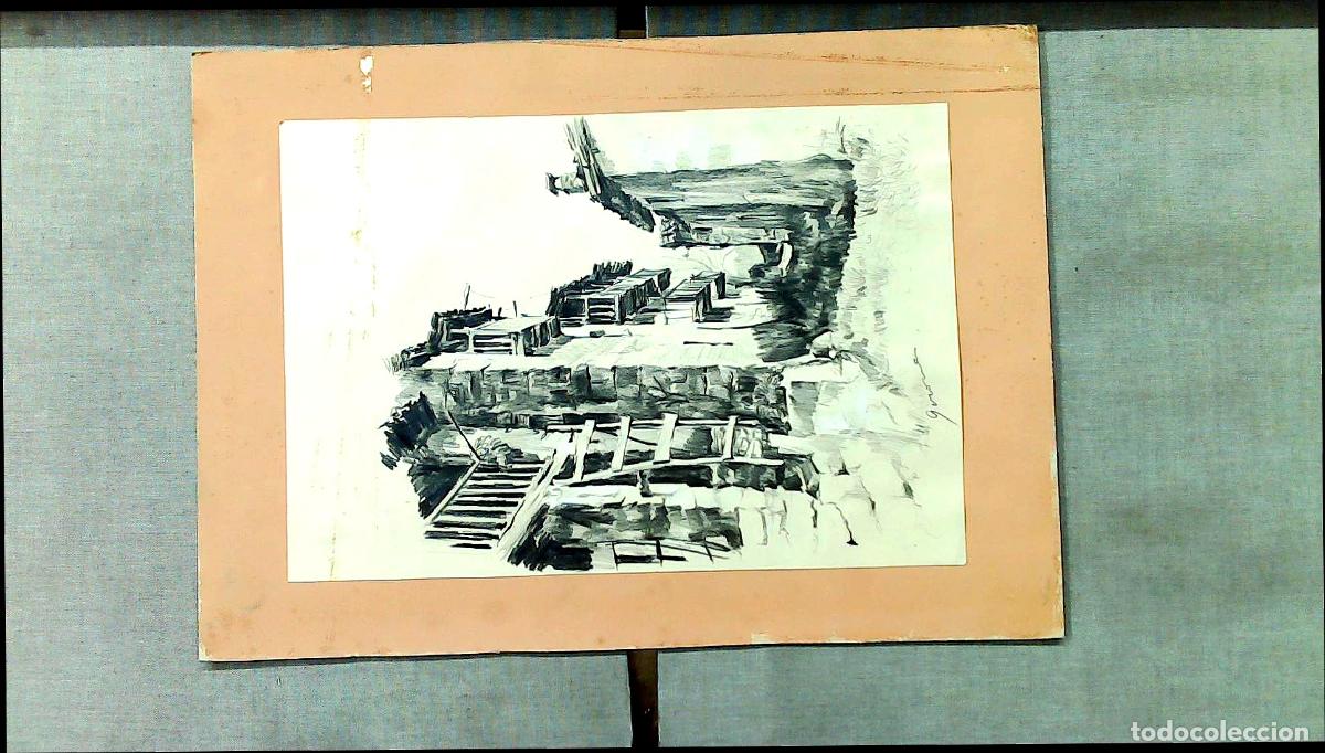 Arte: Ilegible - Estructura de madera - 40x30 - Dibujo