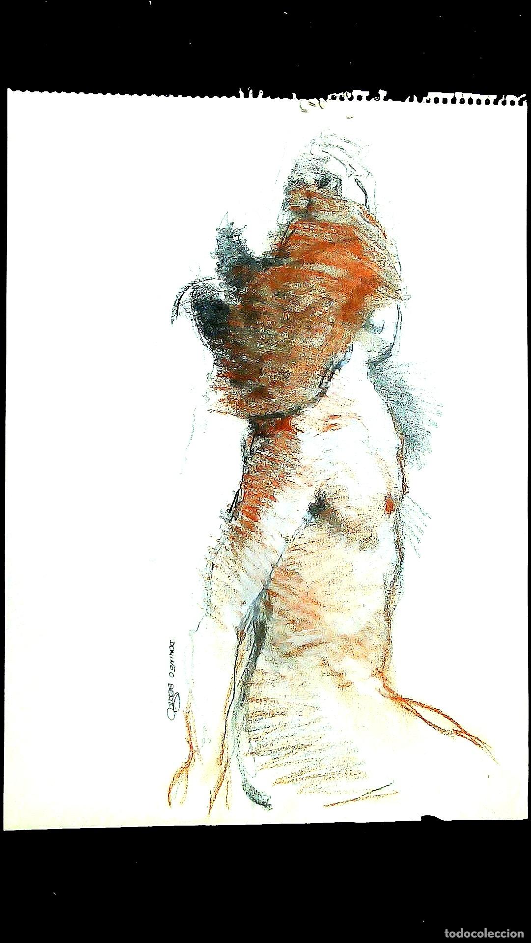 Arte: Domingo Benito - Figura femenina desnuda - 40x30 - Dibujo