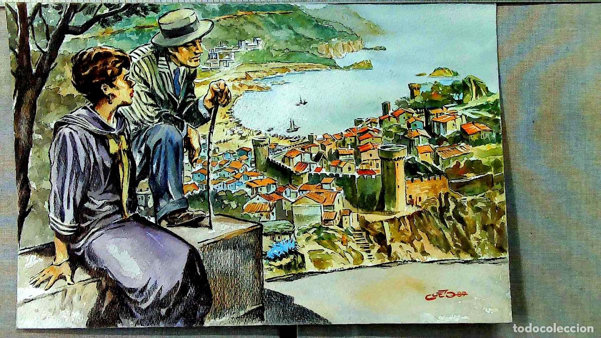 Arte: Cueto - Mirando al mar - 40x30 - Dibujo