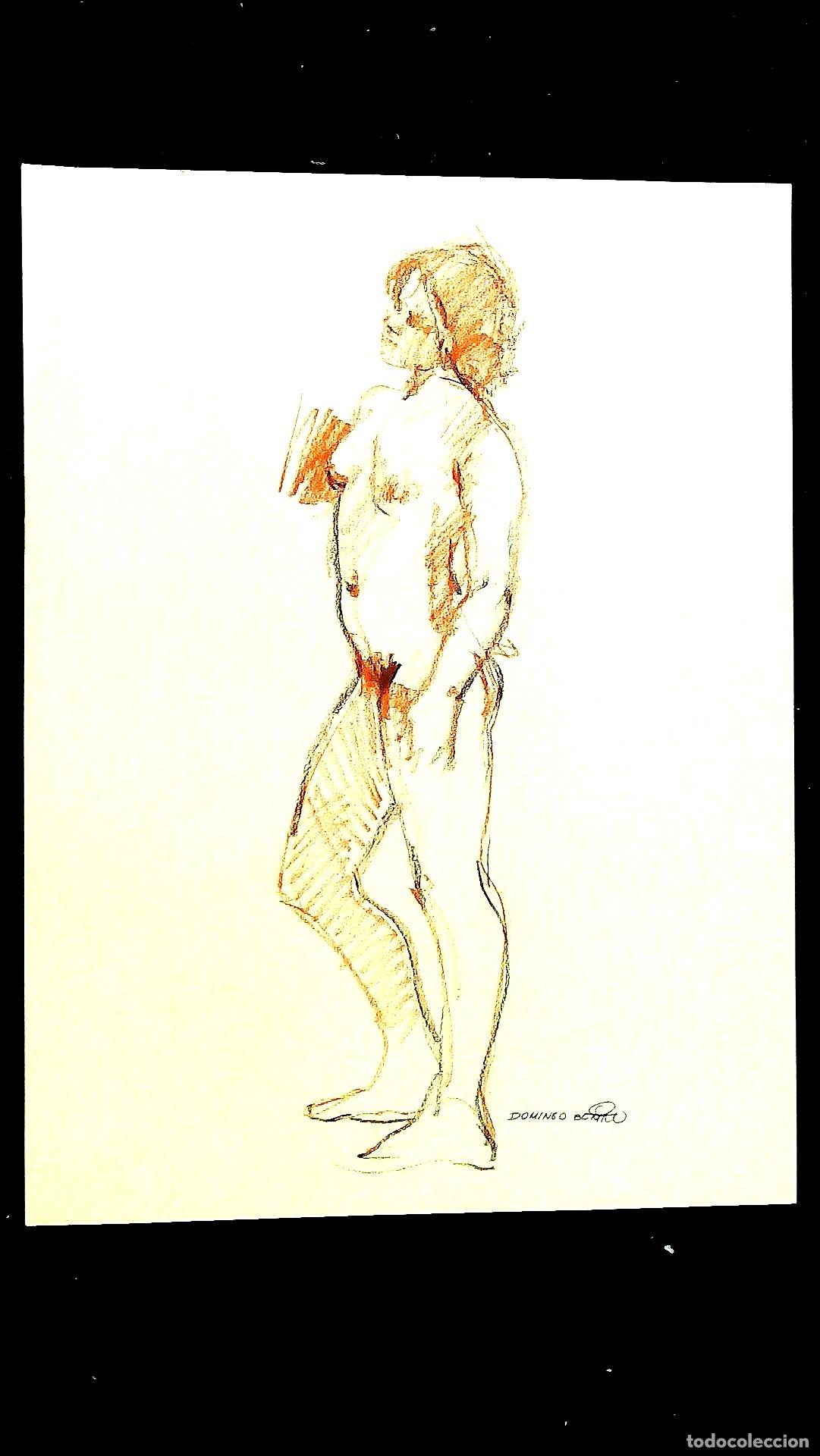 Arte: Domingo Benito - Figura masculina desnuda - 40x30 - Dibujo