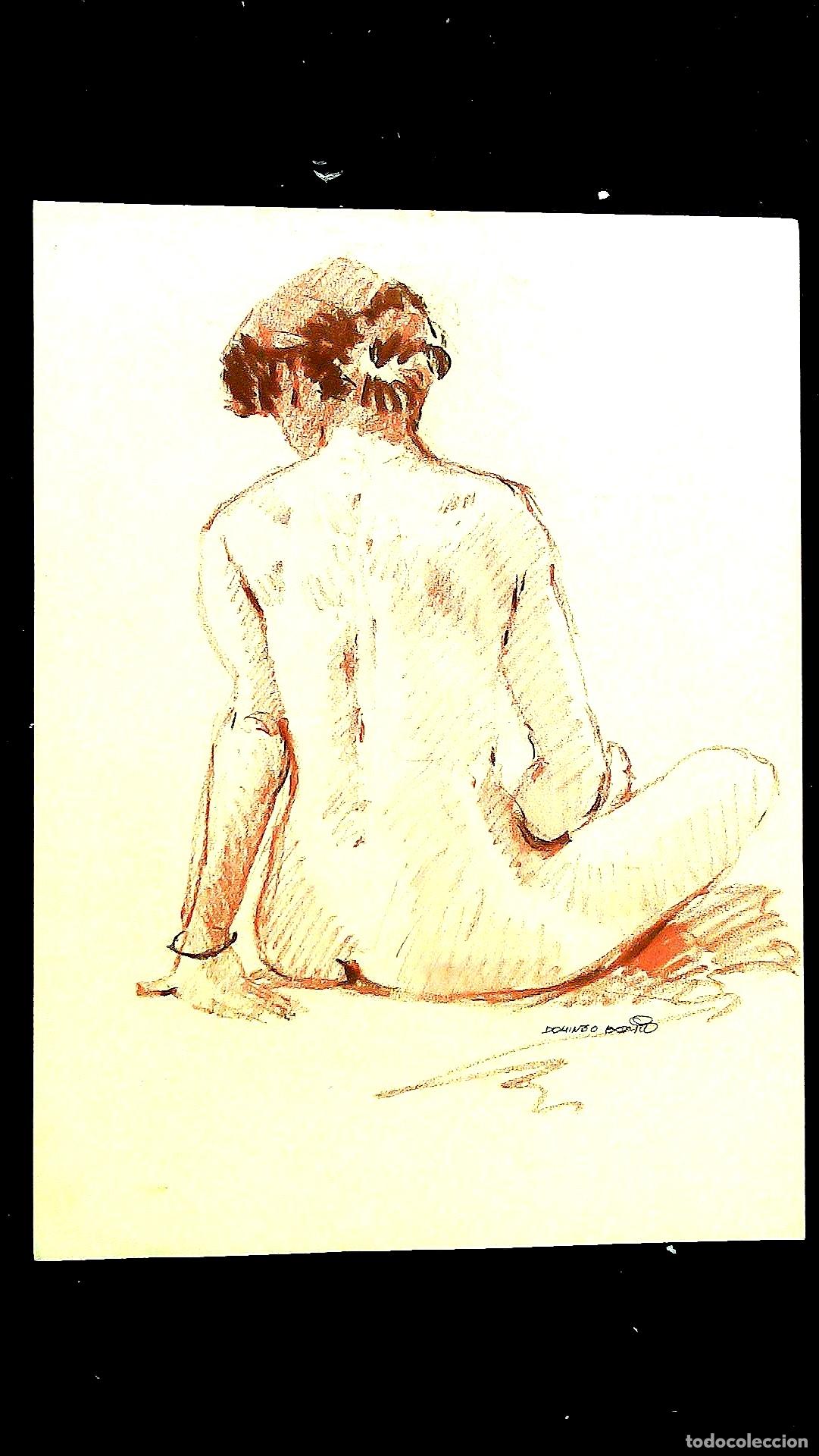 Arte: Domingo Benito - Figura sentada de espaldas - 40x30 - Dibujo