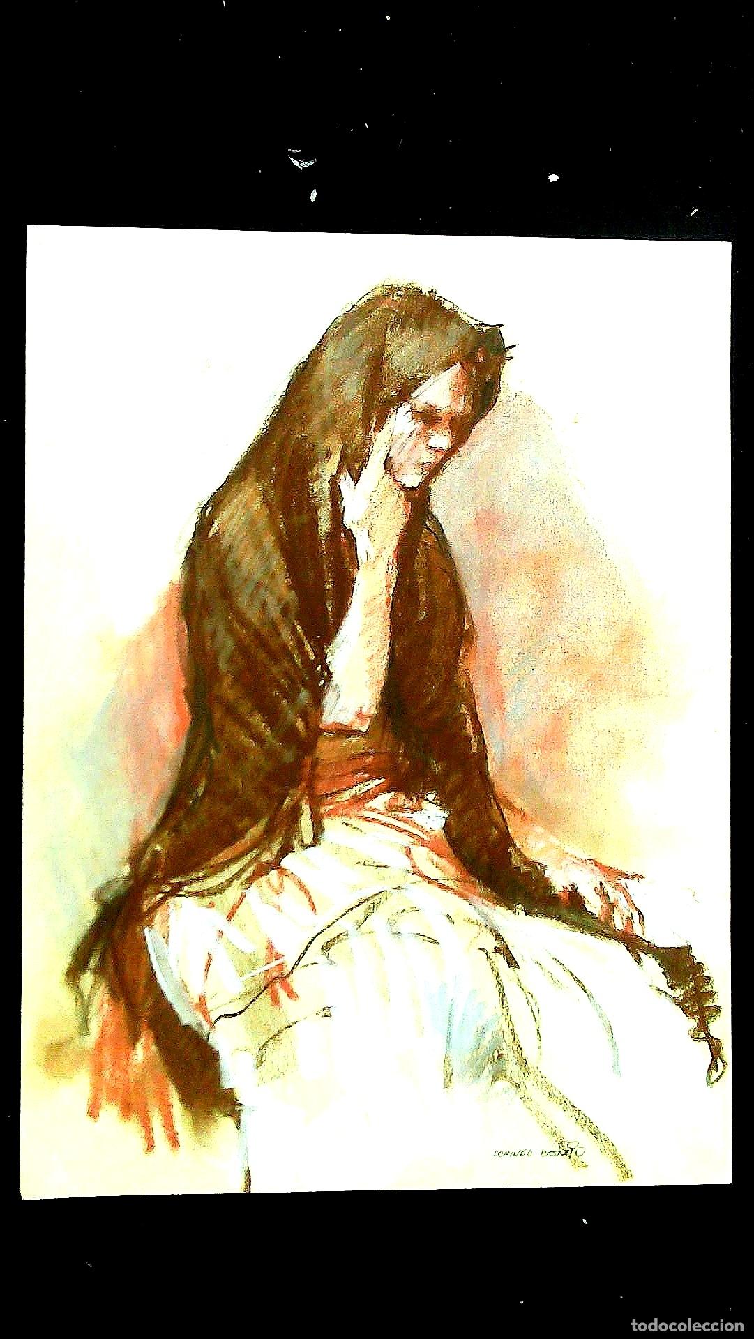 Arte: Domingo Benito - Mujer sentada en descanso - 40x30 - Dibujo