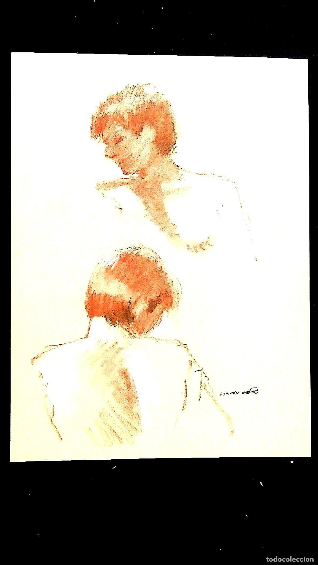 Arte: Domingo Benito - Estudio de cabeza masculina - 40x30 - Dibujo