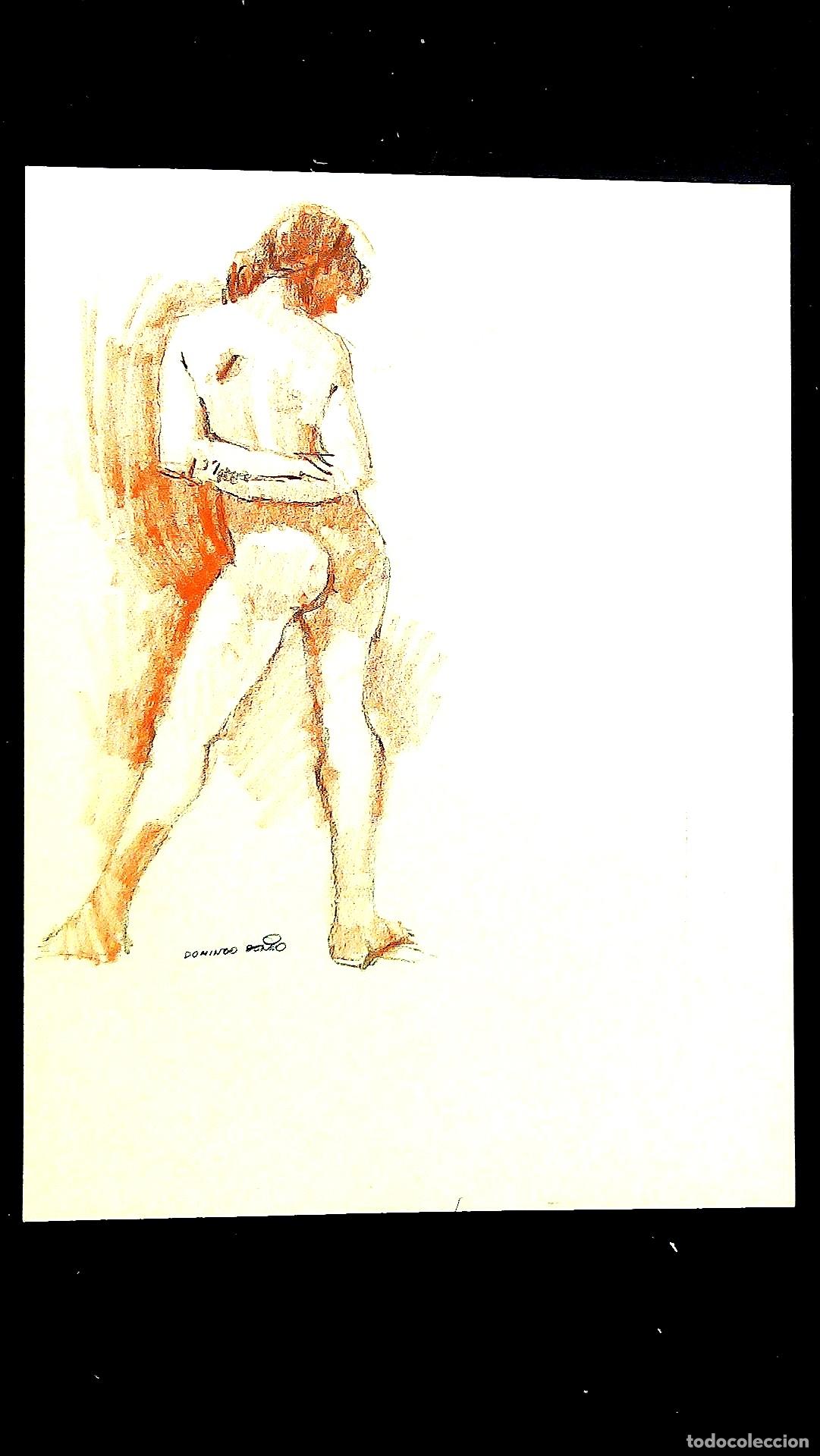 Arte: Domingo Benito - Figura masculina desnuda - 40x30 - Dibujo