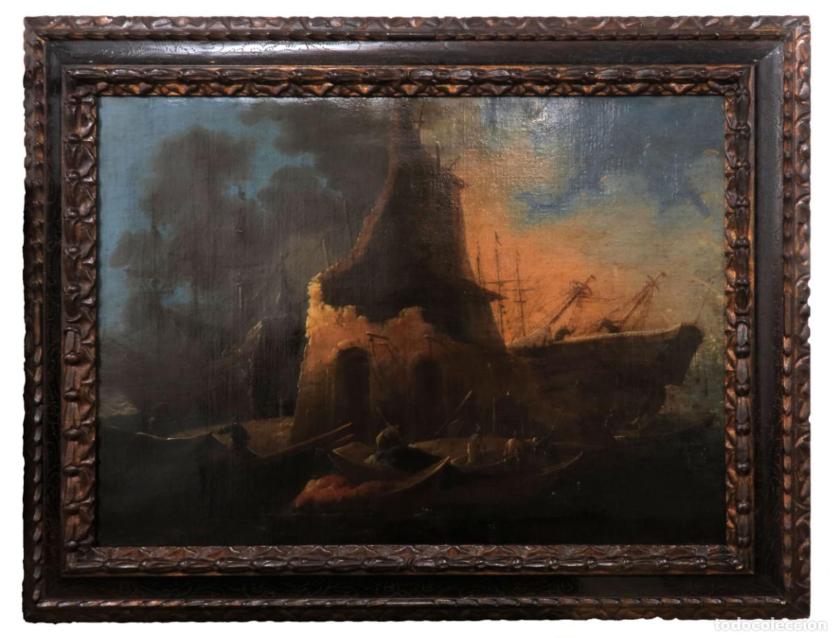 Arte: &rdquo;LUDOLF BAKHUISEN &rdquo;&rdquo; ESCENA DE PUERTO&rdquo;&rdquo;&rdquo;