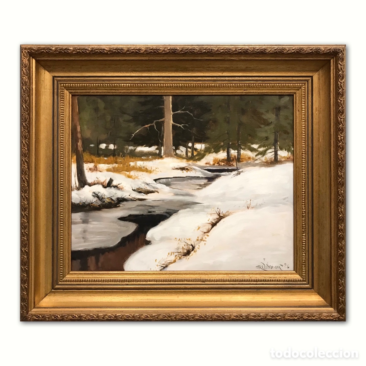 Arte: &rdquo;Bosque Finland&eacute;s en Calma Invernal&rdquo; Rauno Viitanen, 1986, 67x58cm