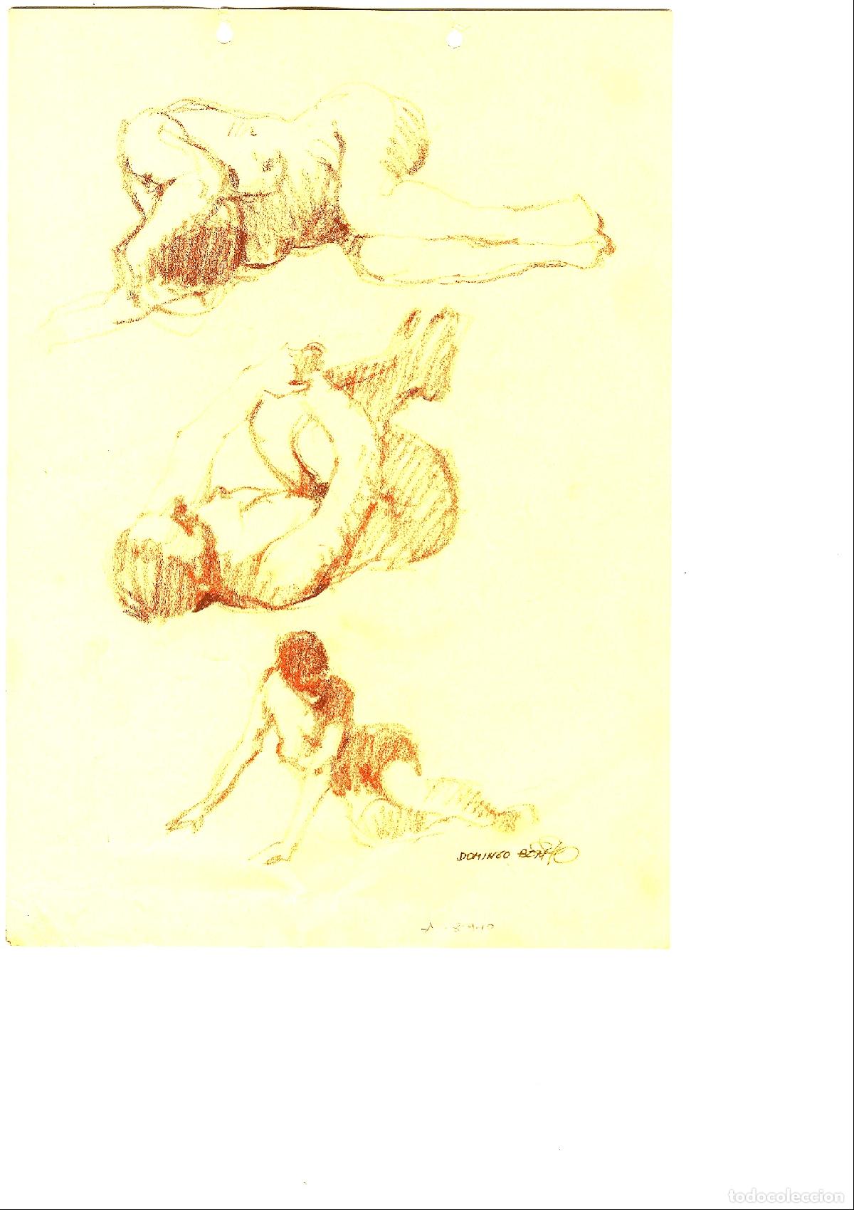 Arte: Domingo Benito - Figuras en movimiento - 35x25 - Dibujo