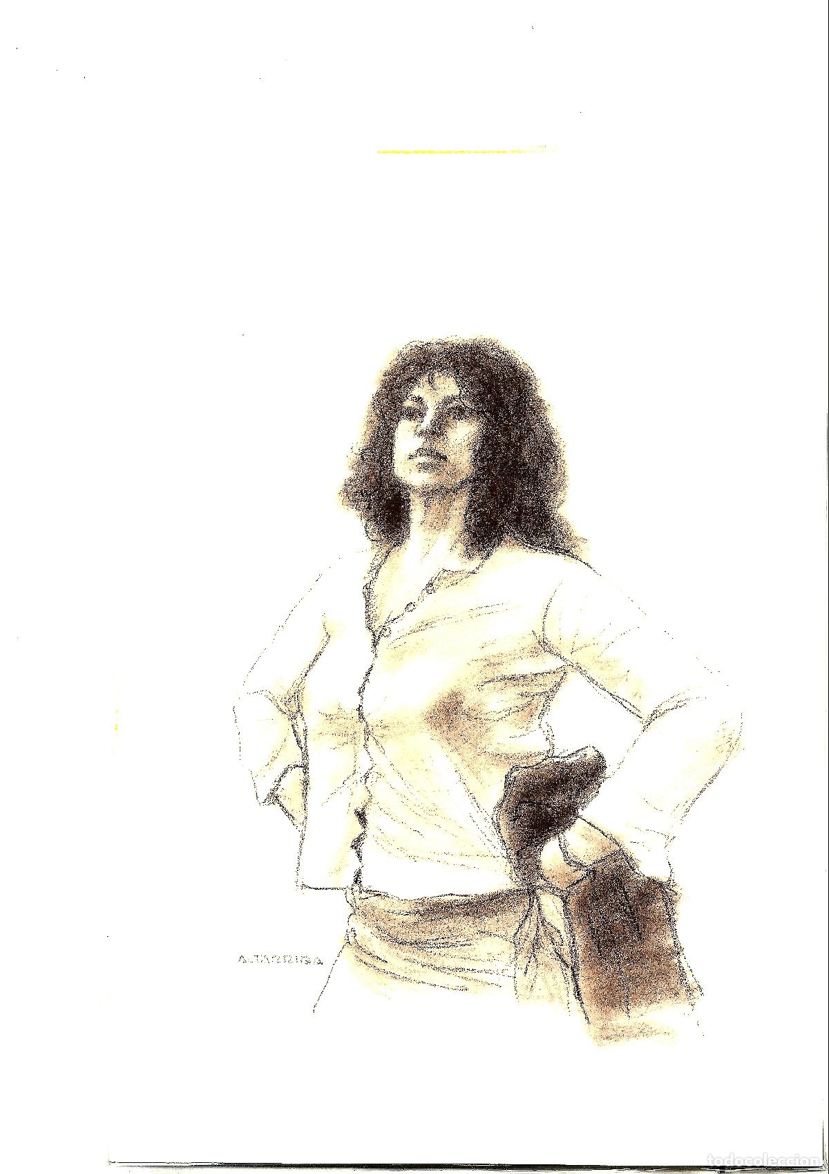 Arte: Salvador ALTARRIBA VILARRASAU - Mujer con chaqueta blanca - 35x25 - Dibujo