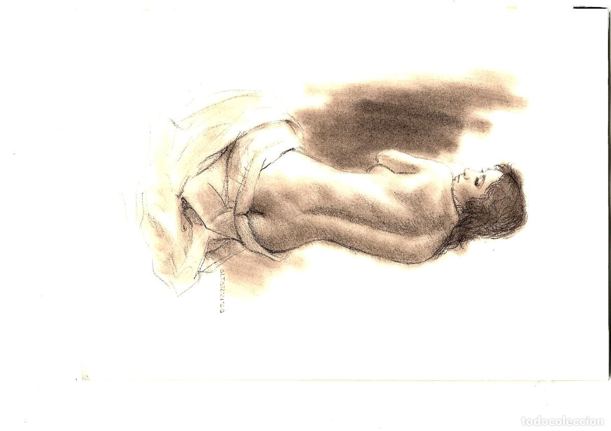 Arte: Salvador ALTARRIBA VILARRASAU - Figura humana desnuda - 35x25 - Dibujo
