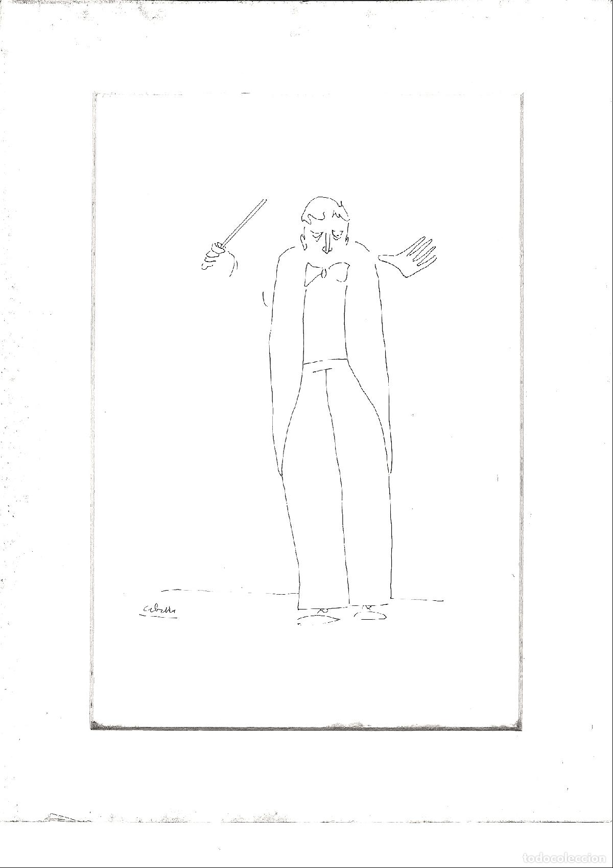 Arte: Juan Jose Abella - El director de orquesta - 30x22 - Dibujo