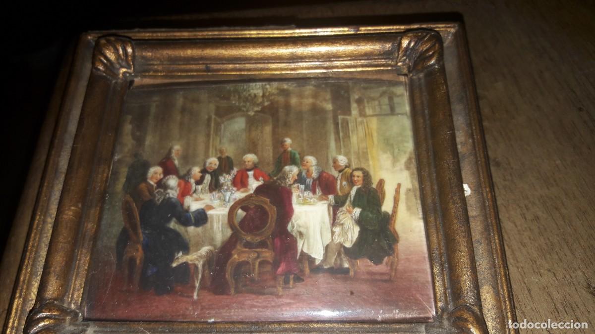 Arte: &rdquo;MINIATURA FIRMADA ADOLF VON MENZEL. &rdquo;&rdquo;FEDERICO EL GRANDE Y VOLTAIRE&rdquo;&rdquo;&rdquo;