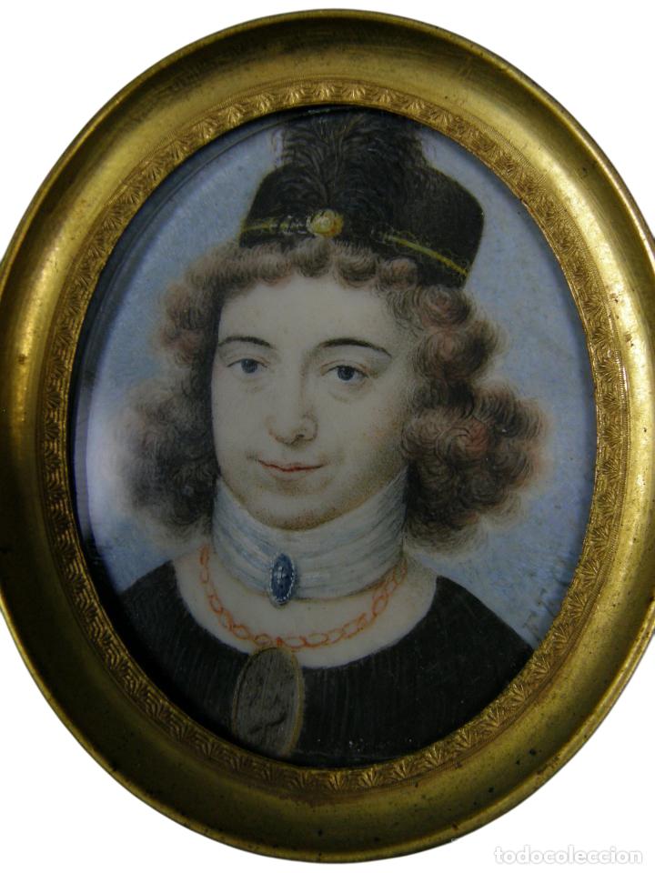 Art: MINIATURA FINALES S.XVIII JOVEN NOBLE