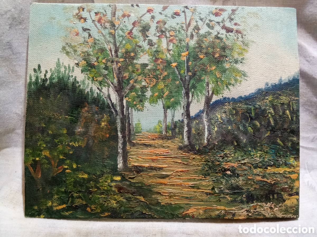 Kunst: BONITO PAISAJE AL &Oacute;LEO FIRMADO