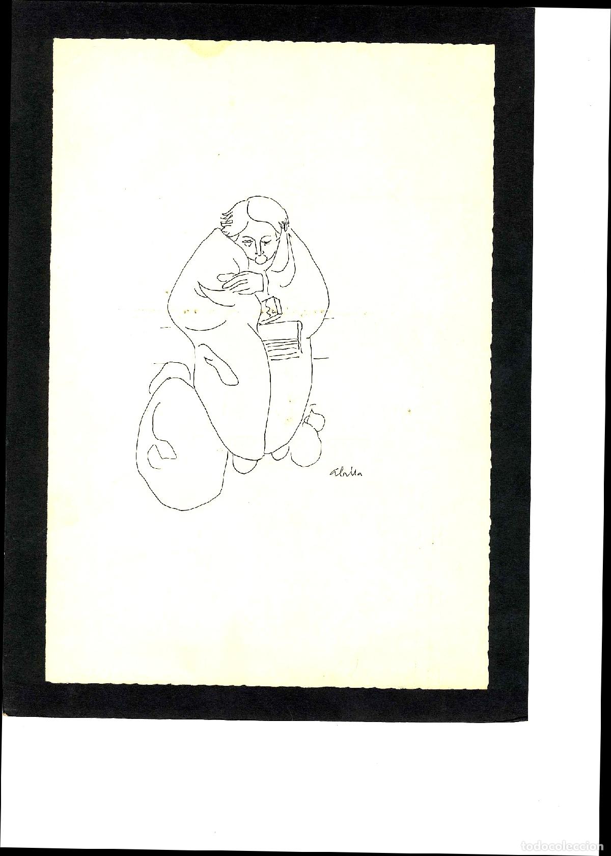 Art: Abella - Abrazo de pareja - 32x22 - Dibujo