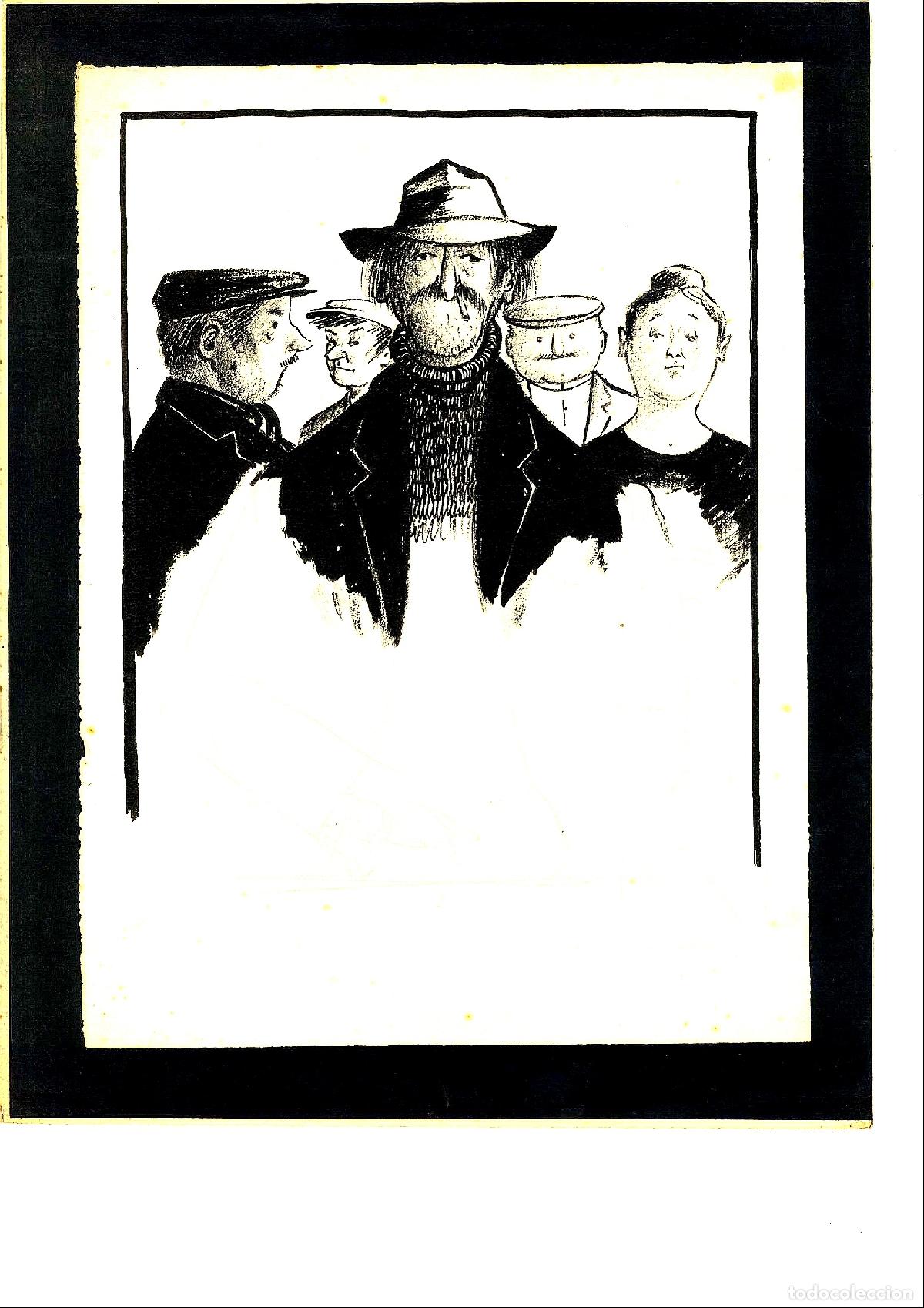 Arte: Ulises Traver - Grupo de personajes - 32x22 - Dibujo