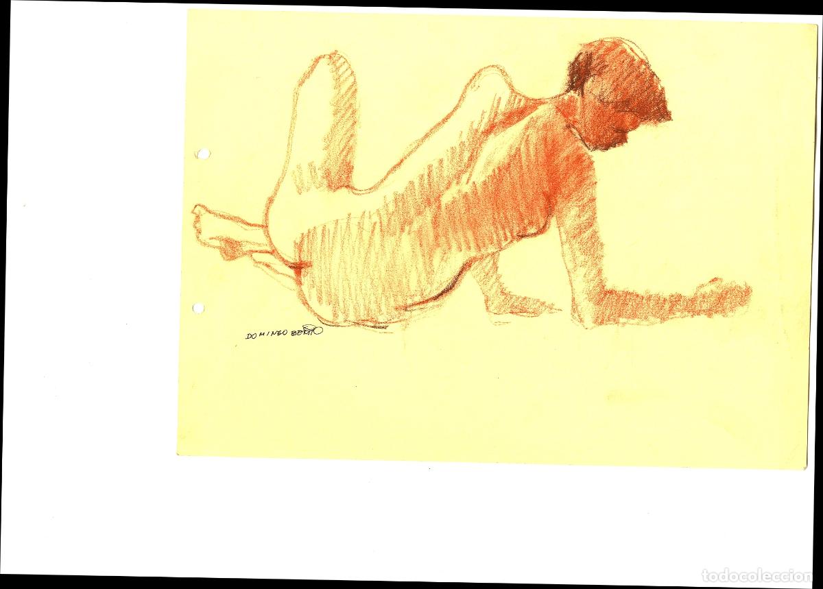 Arte: Domingo Benito - Figura humana en postura din&aacute;mica - 32x22 - Dibujo