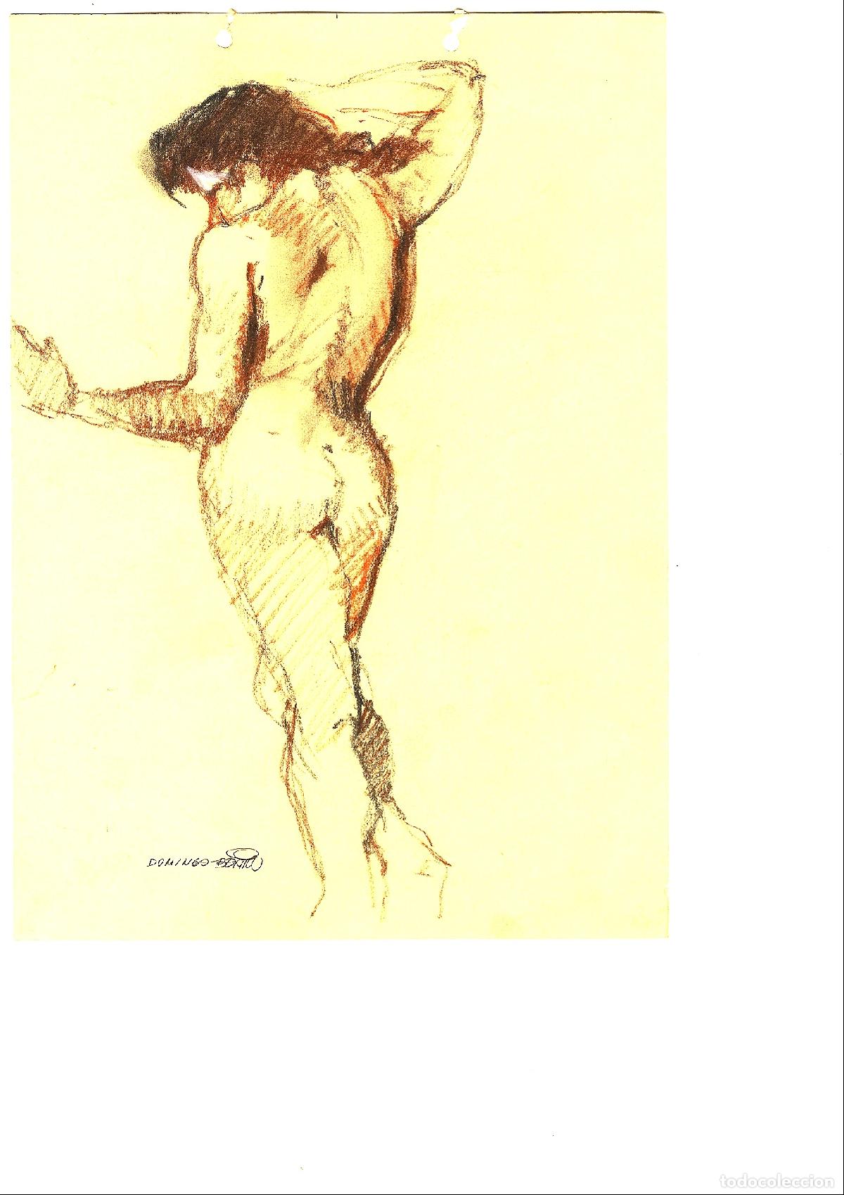 Arte: Domingo Benito - Figura femenina desnuda - 32x22 - Dibujo