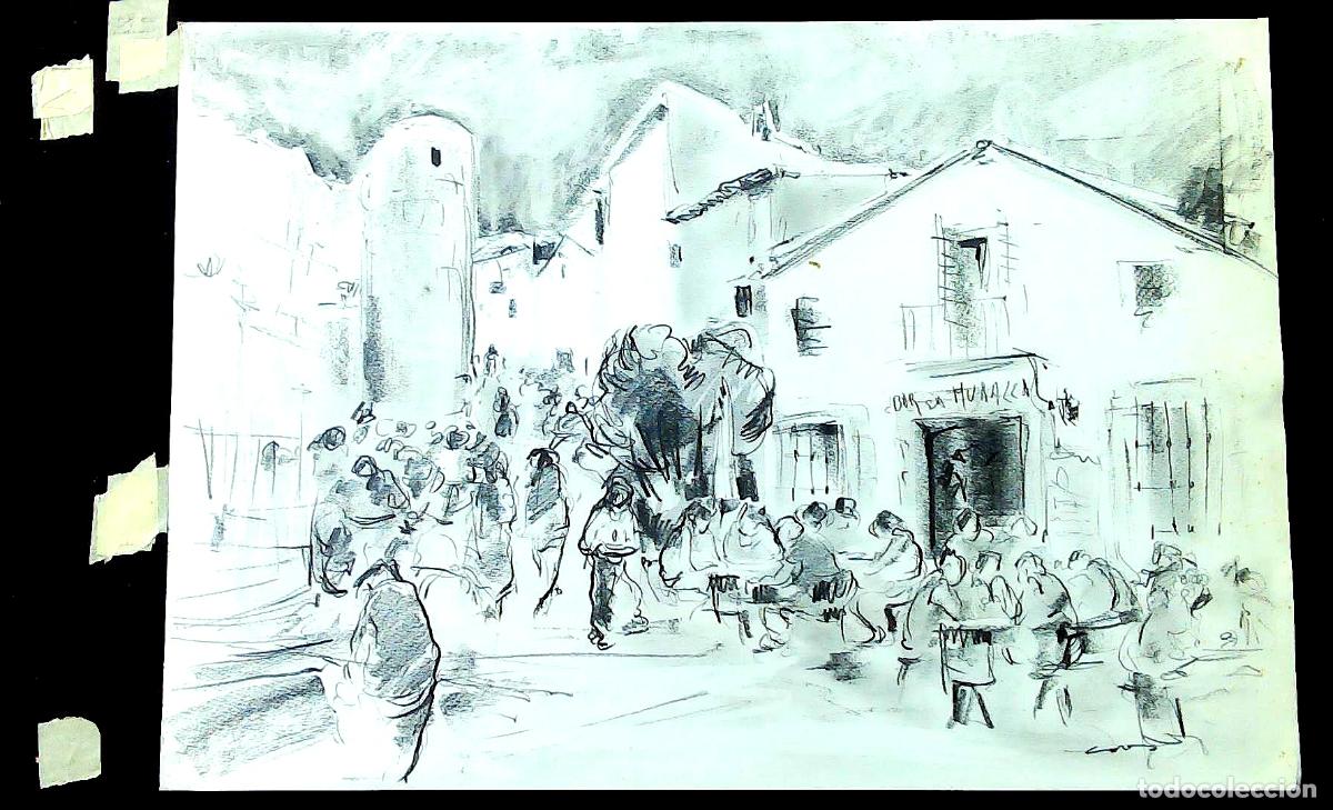 Kunst: Ilegible - Procesi&oacute;n en la calle - 65x50 - Dibujo