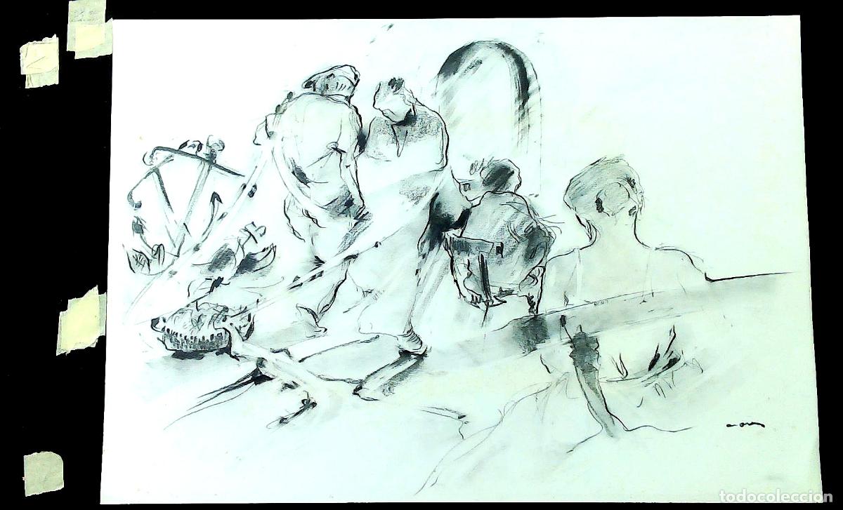 Kunst: Ilegible - Figuras en acci&oacute;n - 65x50 - Dibujo